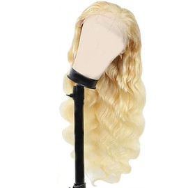 AiPliantfis Real Hair Wig Women's Glueless Wig Human Hair Wig Body Wave Wig Women's Real Hair #613 Blonde 4x1 Lace Natural Hairline with Baby Hair Minimal Smell 30 Inches (76 cm)