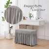 NICEEC Spandex Stretch Piano Bench Cover with Skirt Removable Ottoman