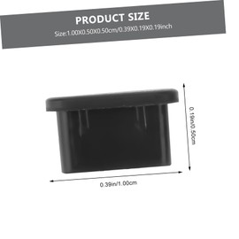 SHOWERORO 10 Pairs Type C Earphone Jack Plugs Black Dust Plugs for Phones Laptops Easy to Install Compatible with Type C Devices Protects Against