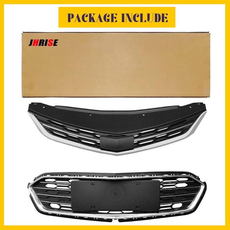 JHRISE Front Bumper Upper and Lower Honeycomb Mesh Grille For