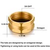 YELUN 3/4"Garden Hose End Caps,Brass Garden Hose Cap with Washers,Female