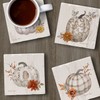 Thirstystone Chinoiserie Fall Pumpkins Assorted Tumbled Tile Stone Coasters with