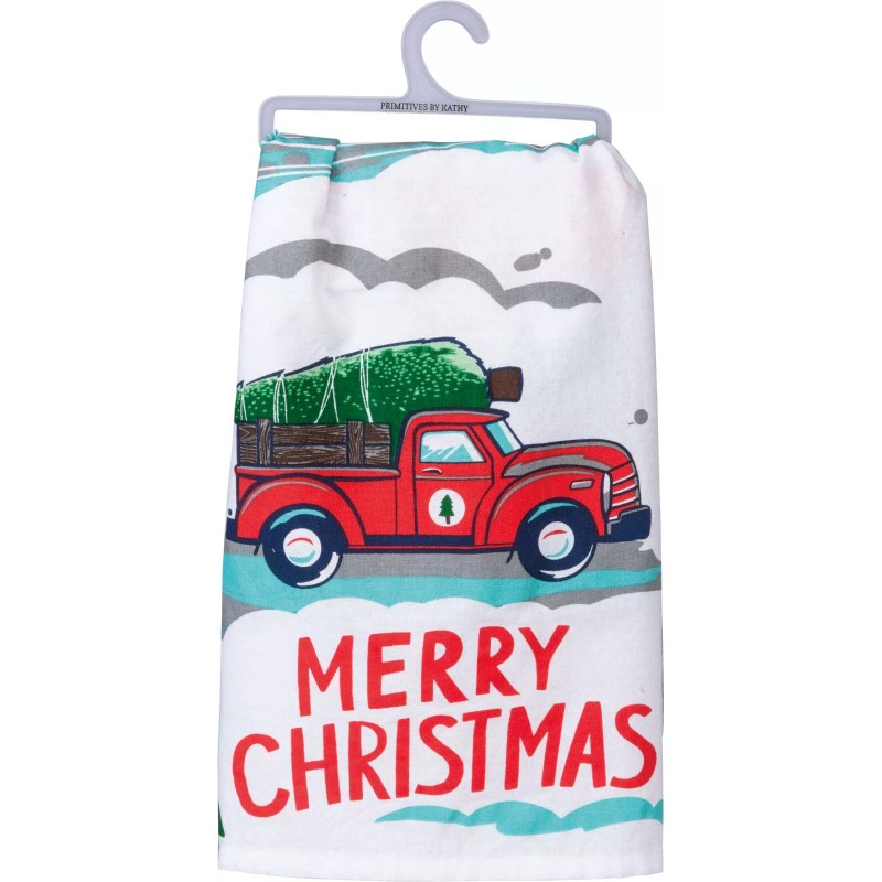 Primitives by Kathy Merry Christmas Tree Dish Towel - 28"