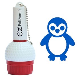 EZBallStamp - Sello de pelota de golf, diseño de pingüino azul