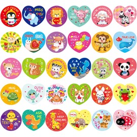 600 Valentines Sticker for Kids Heart Animal Sticker for Valentine’s Day Party Gift Decoration
