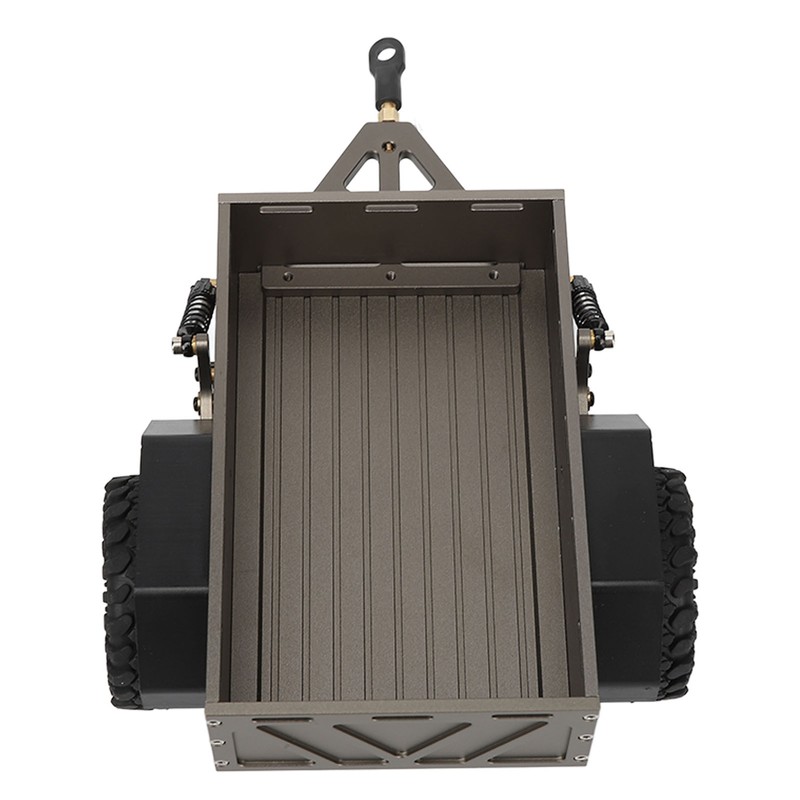 RC Car Hitch Trailer Aluminum Alloy Antislip Rubber Tire Rustproof