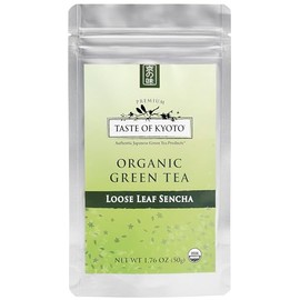 TASTE OF KYOTO Sencha Green Tea, Premium Loose Leaf, 1.76 Ounce