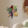 B Baosity 2D Iron Parrot Wall Decor Bird Wall Sculpture