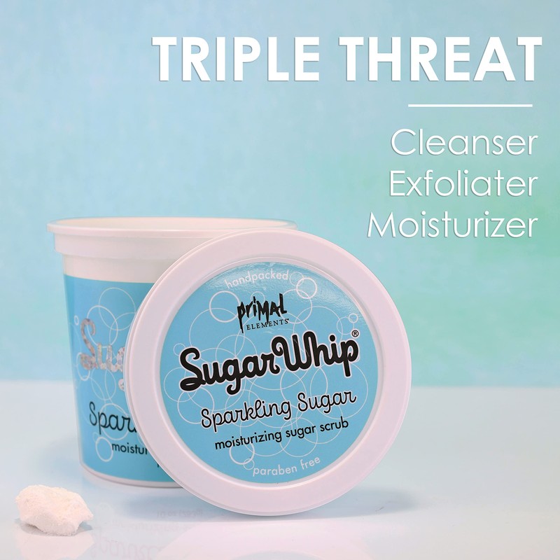 Primal Elements Sugar Scrub, Exfoliating Sugar Whip, Face and Body