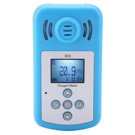 Oxygen Detector, O2 Gas Tester Oxygen Gas Meter, 803 Blue Digital Display Oxygen Gas Detector 10 ~ + 50℃, for Tunnel, Laboratory and Industry