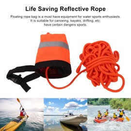 Culnflun Water Floating Rope, Throw Rope Bag Life Saving Reflective Rope Equipment, Water Sports Rescuing, for Canoeing Kayaks Drifting (15M)