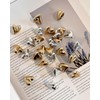 30 pcs - Heart Decorative Pins, Gold Silver Cute Pins