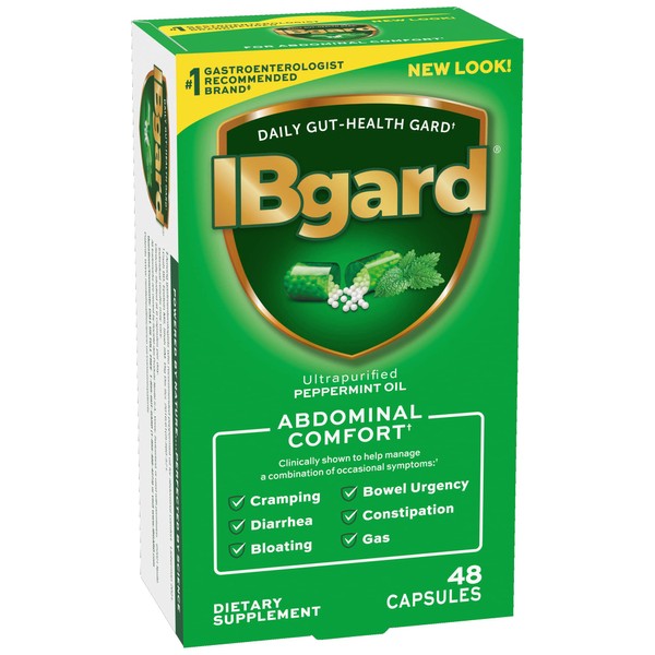 IBgard Daily Gut Health Support Dietary Supplement, 48 Capsules (Packaging May Vary)