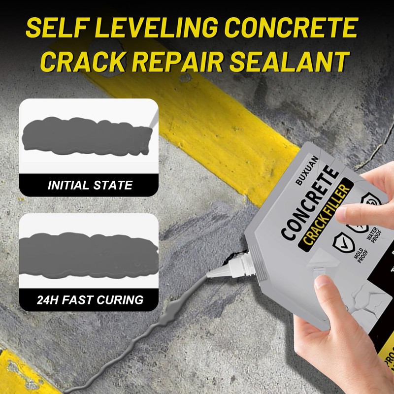 Concrete Crack Filler Outdoor, Self-Leveling Waterproof Sealant（2）