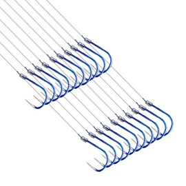 AMHDV Small Fishing Hooks with Line, Super Quick Penetration Fishing Hook Tie Nylon Line (Pack of 20) (20#)