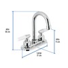 Foset Basic M-060I, Mezcladora para lavabo, manerales cono, cuello bar,