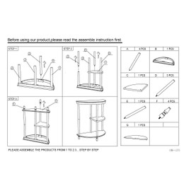 Frenchi Home Furnishing Half Moon Console Table, White