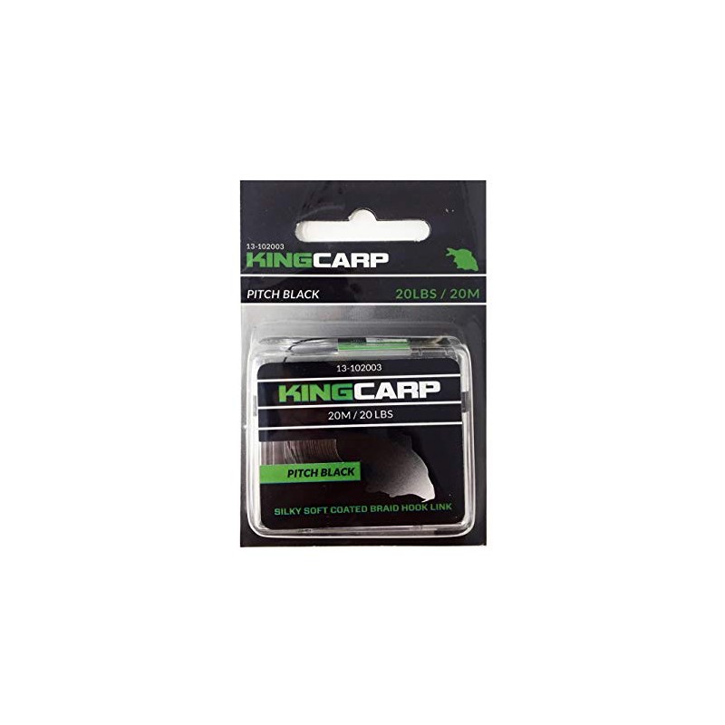 KINGCARP - 20m Spool of Coated HookLink Braid (20lb Breaking