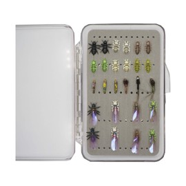 YZD Trout Fly Fishing Flies Collection 26pcs Dry Wet Realistic Fly Ant Fly Winged Ant Fly Midge Assortment Fly Box Flyfishing Flys Lures Kits…