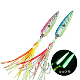 Señuelo De Doble Gancho De Metal Jig Para Calamares Y Pulpos