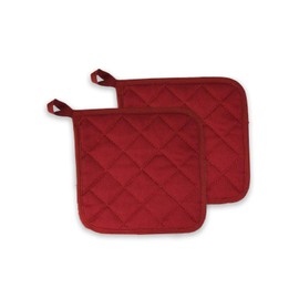 Pot Holder Set of 2, Extra Soft, Washable and Recycled, Cotton, Size 18 x 18 cm, Heat-Resistant Padding, Fine, Smooth Fabric, Outside Fine, Smooth Fabric, Cooking and Baking, Household Aid for Optimal