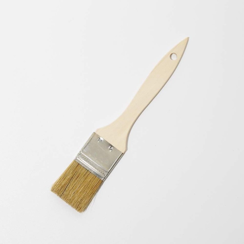 Hake City Brush Gold Roll Rack Brush, Wooden Handle, White