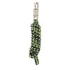 Pfiff 101933 Lead Rope, Braided, Panic Hook, Black/Green, Length 210