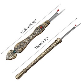 Vintage Seam Rippers, 2Pcs Zinc Alloy Stitch Removers Retro Stitch Remover Tools for Sewing,Crafting, DIY, Embroidery