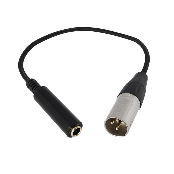 eMagTech 1pc 3 Pin Male to 6.35mm Socket Metal Audio