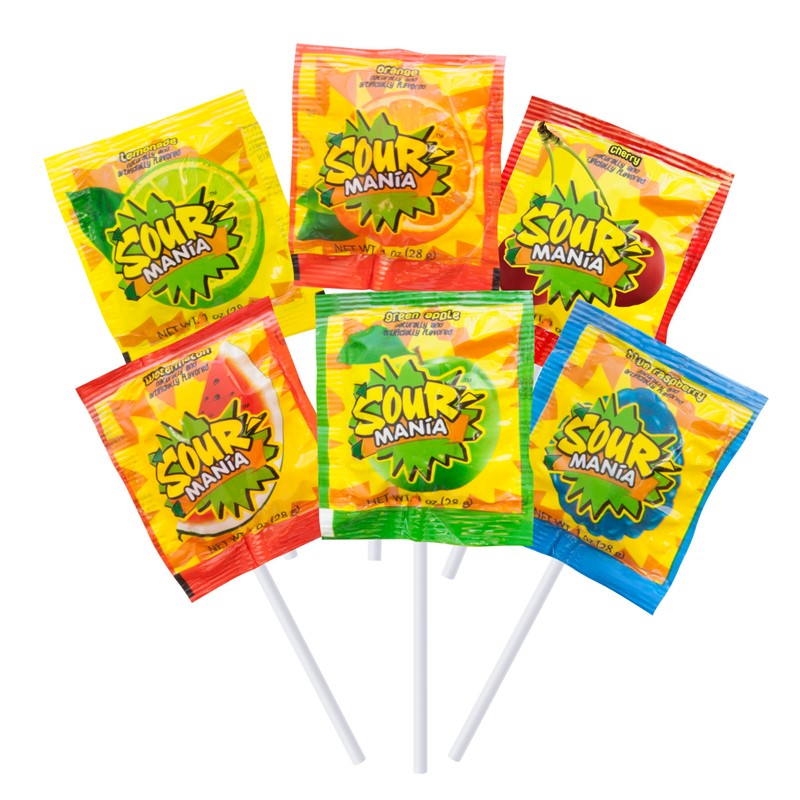 Yummy-Lix Lollipops (Pack of 24, Sour Mania)