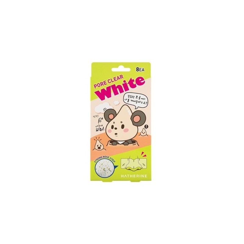 Haerin Pore ​​Clear White Nose Pack 8pcs / 포어 클리어