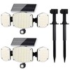 HAARAY Solar Motion Sensor Outdoor Lights with Stakes, In-Ground or
