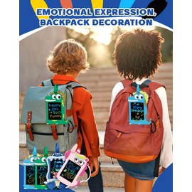 bravokids Dinosaur Toys for Boys, Portable LCD Writing Tablet Drawing Pad 4.5in Coloring Doodle Board, Car Trip Educationa Toys for Birthday Christmas Gift Ideas for 3 4 5 6 7 8 Years Old Boys（Blue）