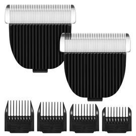 Wusuker Cuchilla de repuesto para todos los cortapelos de aseo de perros oneisall y HOLDog, cuchillas de repuesto a presión para la mayoría de perros y gatos de bajo ruido, (paquete de 2 cuchillas + 4 protectores de protección)