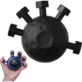 Finger Grip Strengthener, Hand Muscle Trainer, Finger Grip Strengthener for Muscle Building, Grip Strength Trainer for Musicians, Athletes, Boxers, Weak (Black)