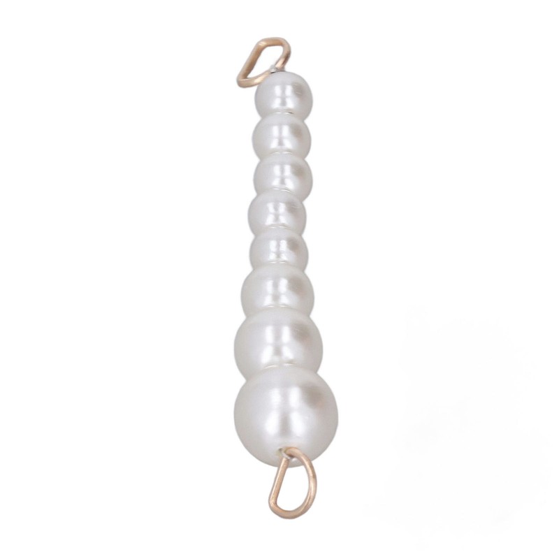 10Pcs Pearl Shoe Chains Polished ABS Resin Metal Buckle Widely