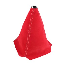 BESULEN Car Shift Boot Cover, Suede Leather Shift Knob Boot Dust Cover, Manual/Auto Shifter Boot Sleeve Replacement, Handbrake Gaiter Boot Dust Cover Car Interior Accessories