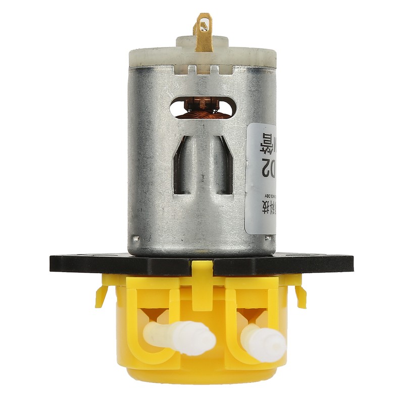 DC12V Yellow Micro Water Liquid Peristaltic Pump For Aquarium Lab