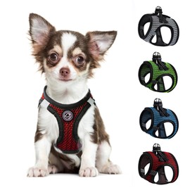 XXS Dog Harness Dog Harness for Small Dogs Cat Harnesses Chihuahua Harness Mesh Puppy Harness for Small Dogs Cats (Red, XX-Small)