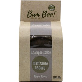 Shampoo Sólido Artesanal Matizante Oscuro 80 g Bam Boo! Lifestyle