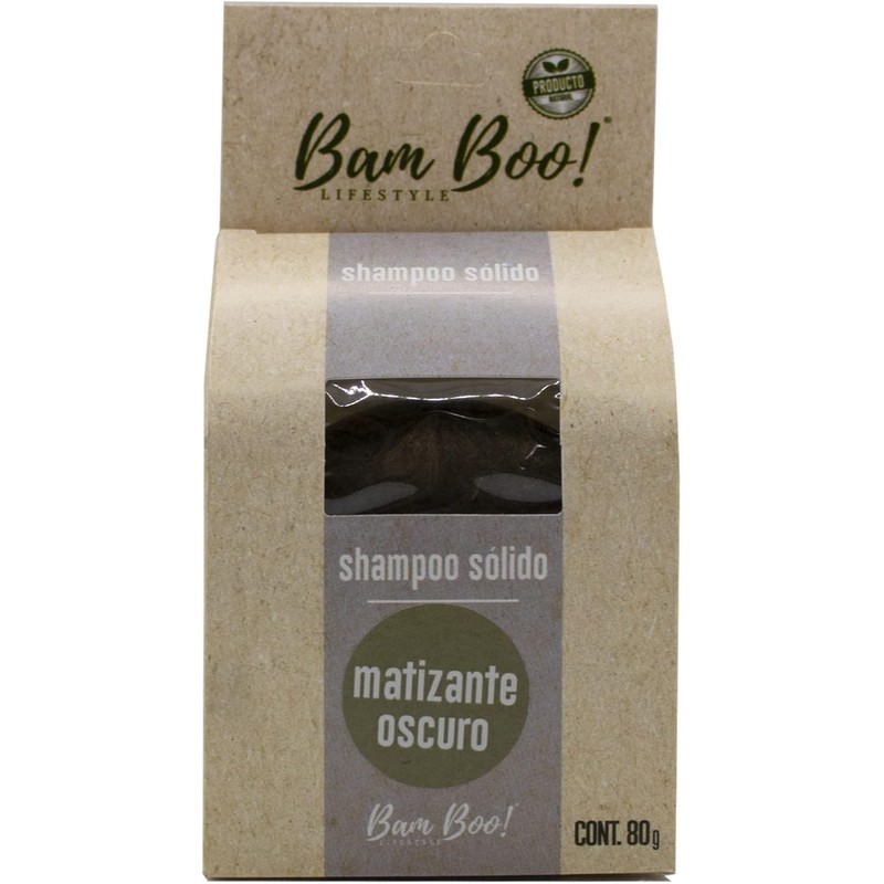 Shampoo Sólido Artesanal Matizante Oscuro 80 g Bam Boo! Lifestyle