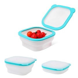 Huuflyty Food Fruits Preservation Storage Container,Reusable Airtight Magnetic Storage Container,Made of All-silicone Material, BPA Free, Microwave, & Dishwasher Safe