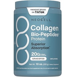 NeoCell Polvo de biopptidos de colgeno  283 g  Cabello, piel y uas excepcionales  Absorcin superior  Suplemento proteico de animales alimentados con  