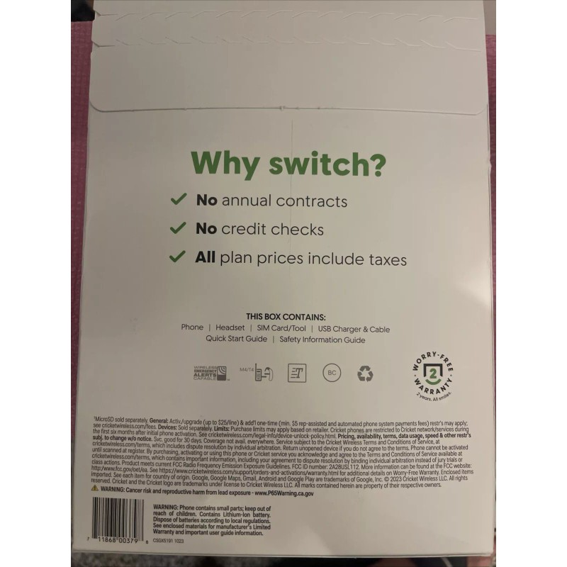 Cricket Wireless Icon 5, 32GB, 3GB RAM, Black Pearl -