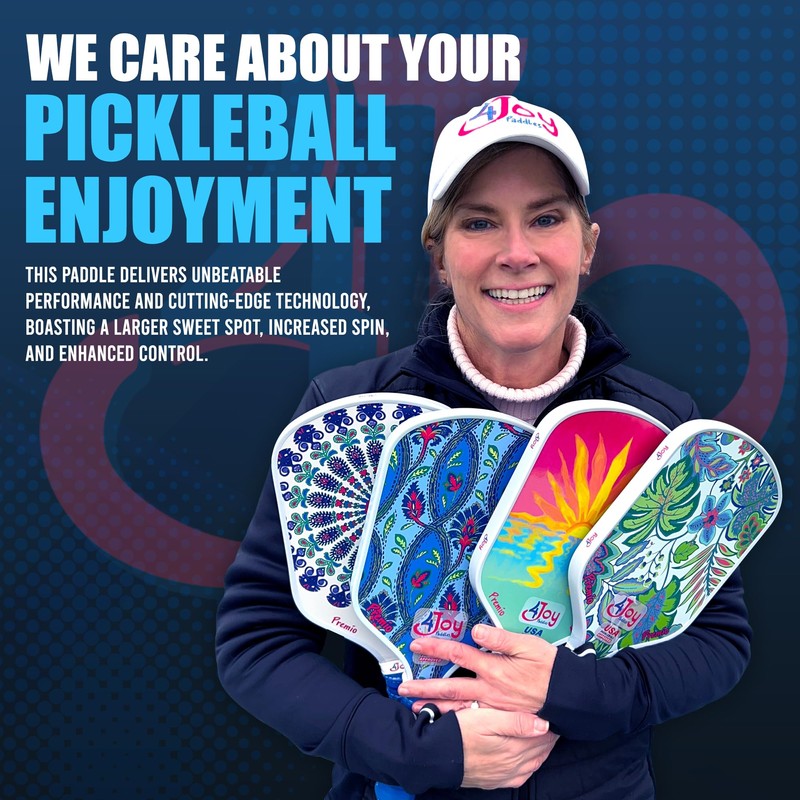 4Joy Pickleball Paddle Premio Series 16MM DinkForPink