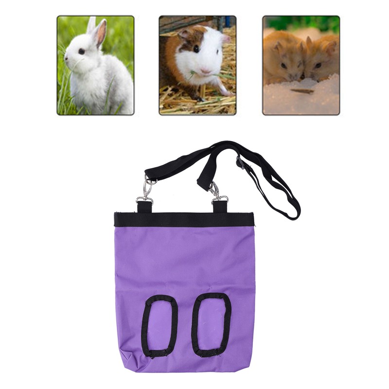 Pet Feeding Bag Oxford Cloth Pig Hay Feeder Storage Hanging
