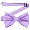 GUSLESON Mens Solid Color Double Fold Pre-tied Bow Tie and