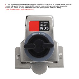 K33 Adjustable Antenna Mount Bracket Clip Trunk Lid Hatchback Mobile Radio Antenna Mount Base with 4.6m 316 Feeder