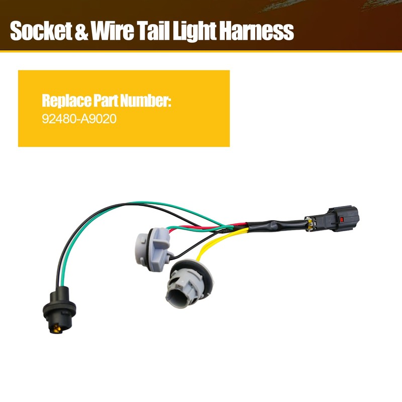 92480-A9020 Tail Light Socket and Wiring Harness Assembly Fit for