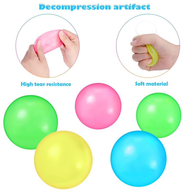 8 Pieces Ceiling Balls Glow in The Dark Stress Balls